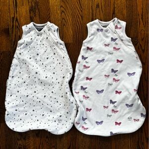 Two 0-6 month Woolino Sleep Sacks